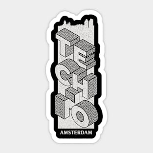 Techno Amsterdam Sticker